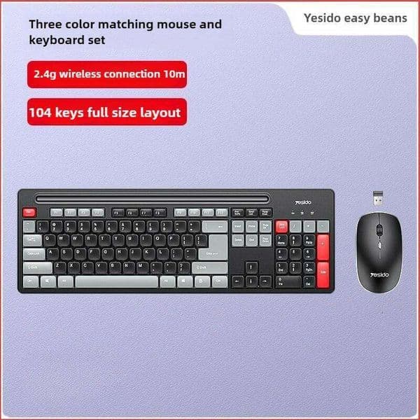 Hot Sale Portable USB Wireless Keyboard Desktop Laptop Silent Mouse Set Suitable for Home Game & Office Use 26Y0518