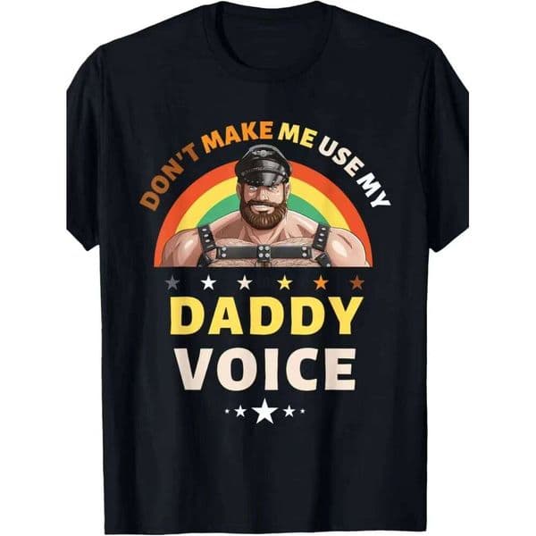Men's Don't Make Me Use My Daddy Voice T Shirt Women Tee Spring Summer Novelty Oversized Loose Meme Streetwear Vintage Hip Hop W260518