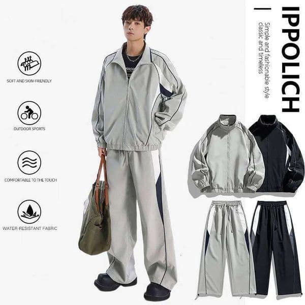 Men Clothing Sweatshirt Set Fashion Sports Running Sweatshirt+Sweatpants 2 Pieces Sets Jogging Tracksuits Casual Sportswear 26L0518
