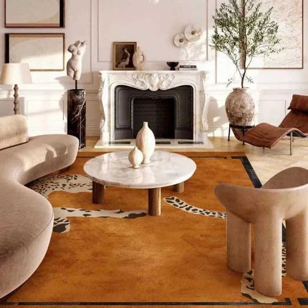 Light Luxury Carpets for Living Room Modern Style Bedroom Decor Plush Carpet Fluffy Soft Leopard Print Rug Home Non-slip Mat L260516