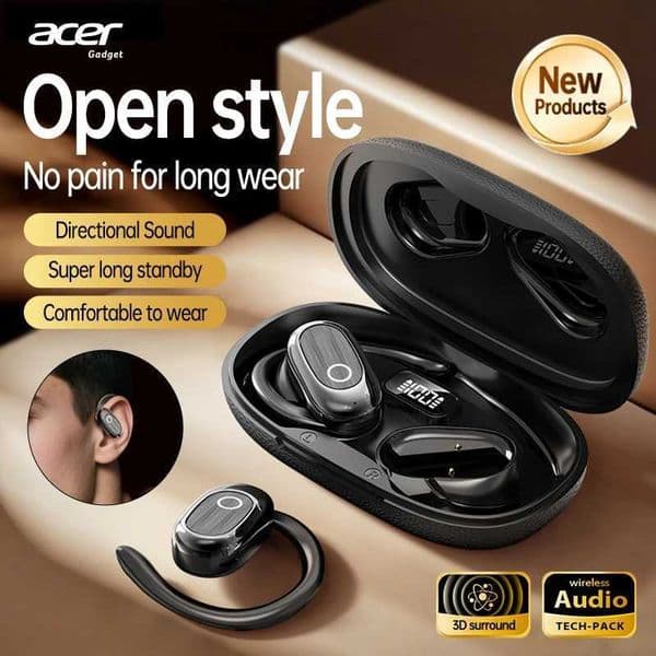 Official Product Ohr553 Wireless Earphones with Earhook Design Ows Design Hd Calls Comfortable Wear Suitable for Sports and Running Compatible with Z260518