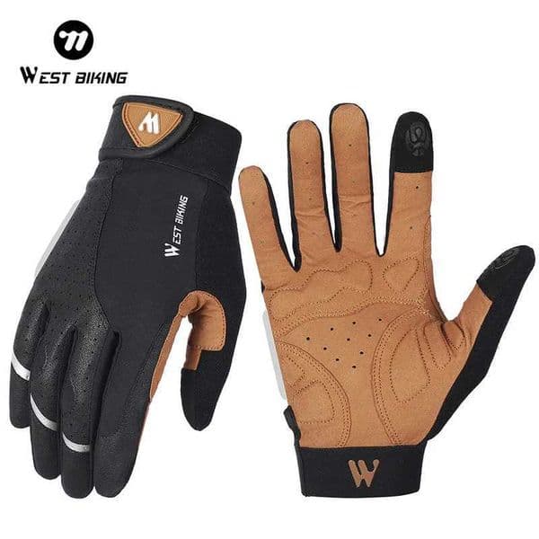 WEST BIKING Racing Off Road Motorcycle Gloves Breathable Anti Slip MTB Road Bike Gloves Touch Screen Gym Training Gloves H260518