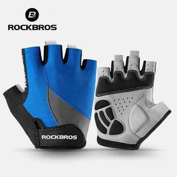 ROCKBROS New Road Bike MTB Gloves Microfiber Wear Resistant Gym Training Fingerless Glove Half Finger Bicycle Cycling Equipment H260518