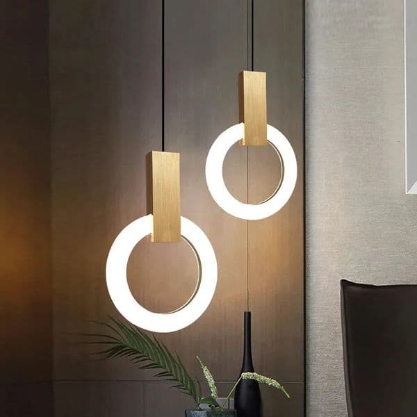 2026 Nordic Simple Living Staircase Ring Creative Dining Room Bedroom LED Pendant Light Free Shipping 03