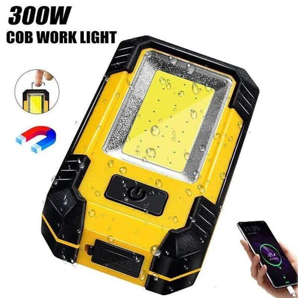KDULIT 4000MaH Rechargeable LED COB Work Light Super Bright Flashlight with Magnetic Outdoor Emergency Power Bank Lantern S260515