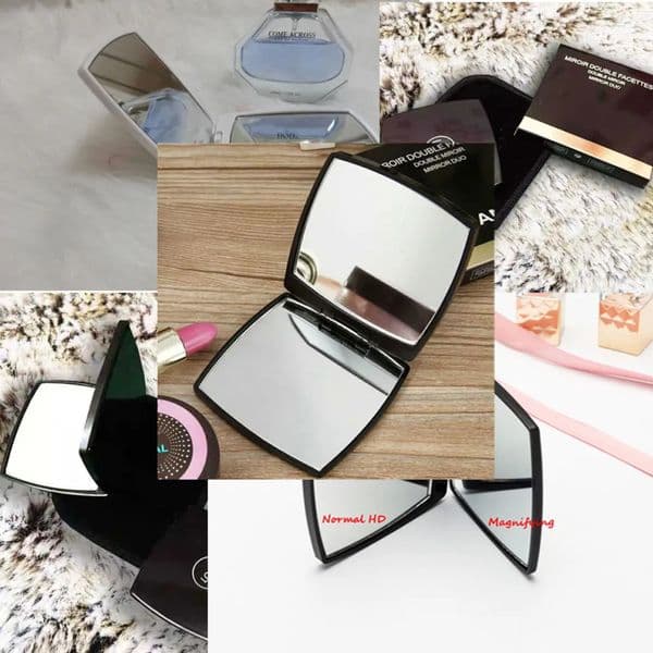 Luxury Designer Decor Classic Folding Double Side Portable Hd Make-Up And Magnifying Mirror room With Flannelette Bag&Gift Box For VIP Clien 021