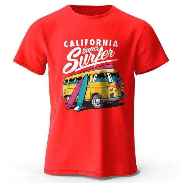 Surfer Sunrise Silhouette Printed Unisex Men Women T-Shirt Tees Tops 100% Cotton Ocean Wave Graphic Morning Ritual W260518