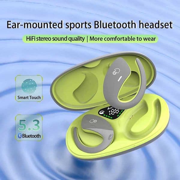 Bone Conduction Sports Headset TWS Wireless Headphones IPX5 Waterproof Earbuds With Mic HD Call HiFi Music Earphone Z260518