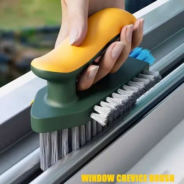 1Pcs 2-In-1 Handheld Cleaning Brush - No Dead Spot Multi-Functional for Crevices Windows Stoves Doors Laundry Tables L260516