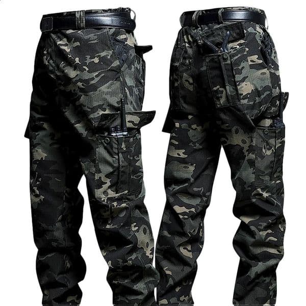 WearResistant Cargo Pants Men Casual Work Stretch Trousers Breathable MultiPocket Outdoor Waterproof Training Hiking Pant Male 260518