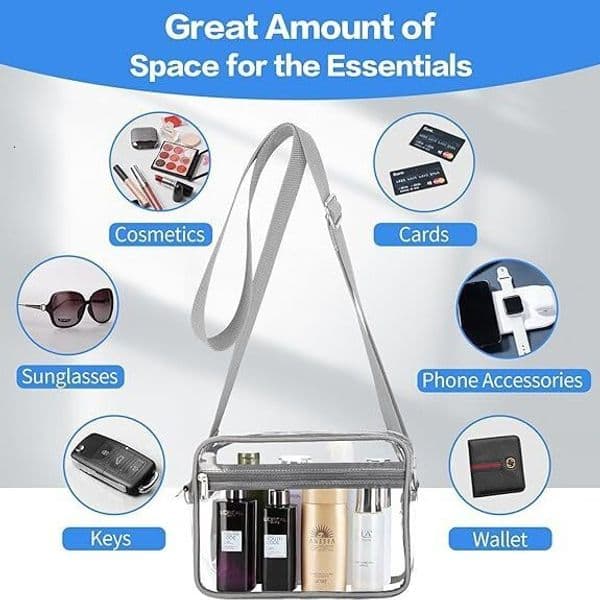 Designer bag Unique design crossbody PVC toiletry makeup bag, large capacity waterproof simple storage handbag