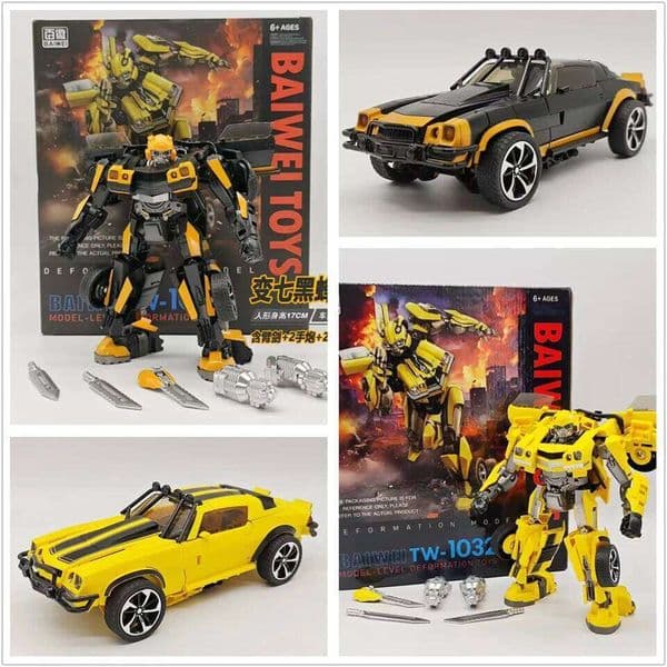 BAIWEI TW1032 Transformation TW-1032 TW1032B TW-1032B Bee Rise of The Beasts 7 KO SS100 Movie Action Figure Robot Toys 26W0518