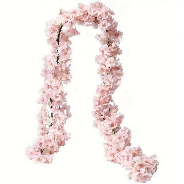 1pcs Simulated cherry blossoms Valentines Day brides wedding spring hanging home living room outdoor garden decoration C260519