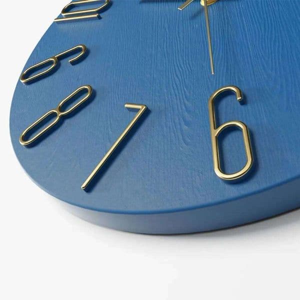 Simple 12inch Hanging Silent 3D Number Decorative Wall Easy Installation Round Shape Wood Grain Clock Office W260519