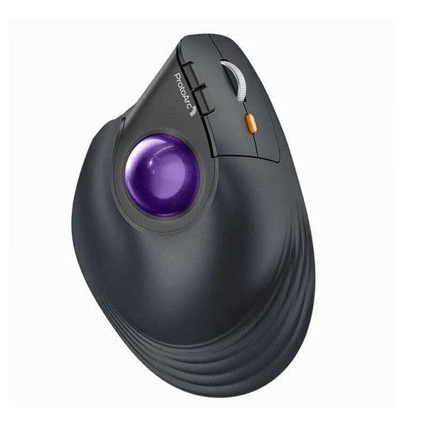 ProtoArc Vertical Wireless Trackball Mouse, EM05 NL Bluetooth Ergonomic Rollerball Mouse Rechargeable Computer Laptop Thumb Mice W260519
