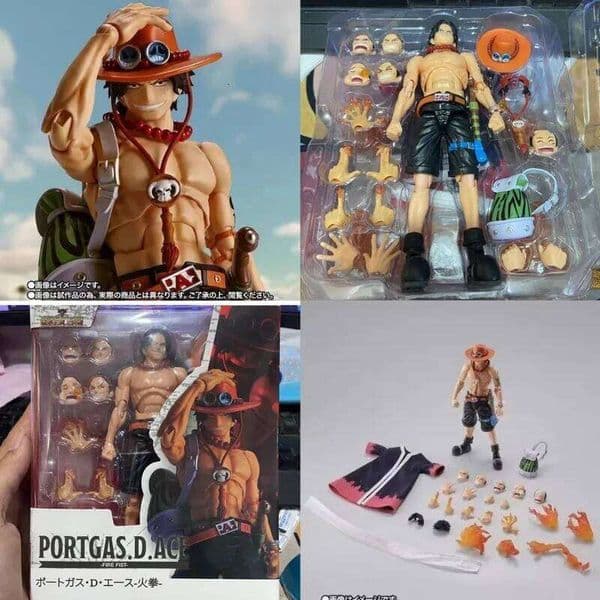 17cm Anime Super Popular Character Fire Circle Ace Doll Model Joints Can Start To Do High Quality Ornaments Toy Gifts 26Y0519