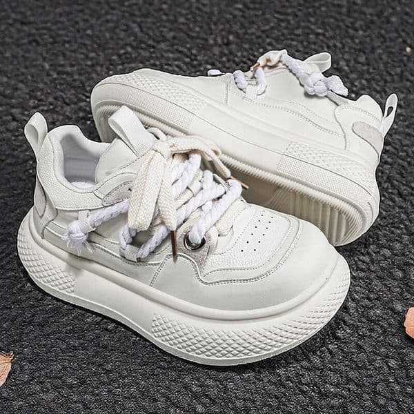 Spring New Korean Style Thick-Soled Height-Increasing Men's Sneakers Fashion Casual Harajuku Trend Shoes