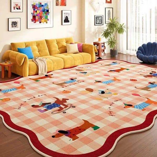 Dopamine Color Bedroom Decor Pink Carpet Thick Plush Carpets for Living Room Fluffy Soft Lounge Floor Mat Large Area Bedside RugJ260519