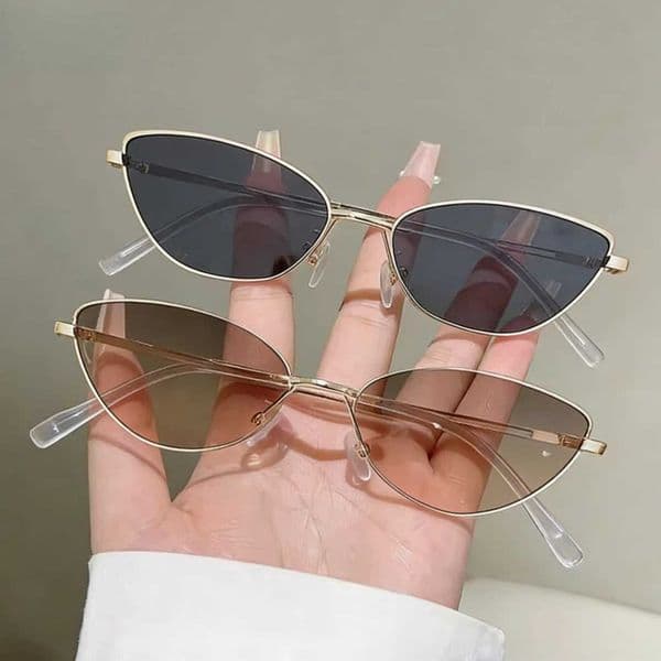 2026 Trendy Vintage Cat Eye Sunglasses Women Brand Designer Metal Frame Brown Sun Glasses Female Shades Eyewear L260519
