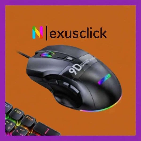 Programmable Wired Gaming Mouse,Multi-Keys,DPI Adjustable Ergonomic Design Mouse With 9 Buttons and RGB Light For Computer PC 26Y0519