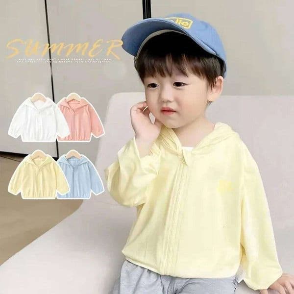 2026 Children's Ice Silk Summer Breathable Boys and Girls Baby Light Sunscreen Clothing UV Protection Jacket 26W0519