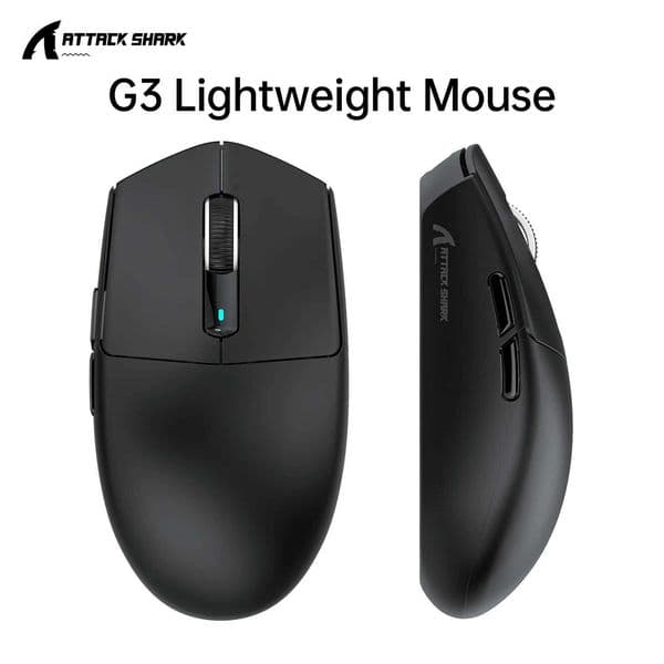 G3 ATTACK SHARK Gaming Mouse 1K Hz Ultra-Lightweight 62g Tri-Mode PAW3311 Sensor 25000DPI HUANO 80M Switches Z260519