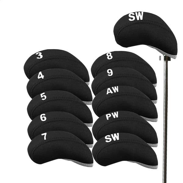 Golf Iron Head Covers 10pcs Set with Putter Protector Lightweight Durable for Easy Transport Universal Fit All Club 260518