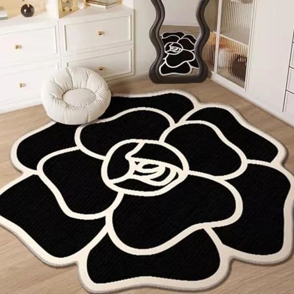 Yard Decor Round Living Room Carpet Bedroom landscape Master Bedside Rug Dressing Table Chair Non-Slip Wear-Resistant Floor Mat Garden Ornament 020