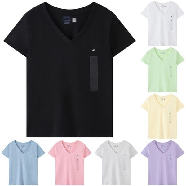 designer clothes women top women clothing tops Top quality women's casual V-neck Tshirt Versatile candy colored comfortable and breathable top XS-L