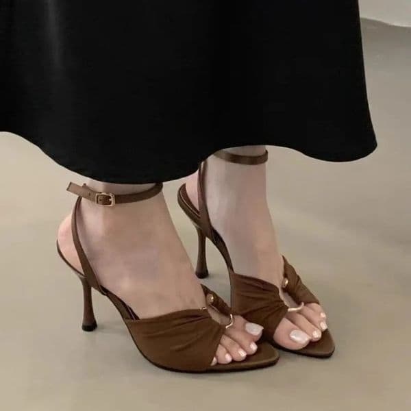 Sexy Super-high Heels Women Sandals Fad Pointed Toe Heeled Shoes 2025 Summer Stilettos Pumps Elegant Slingback Chaussures Femme 260509