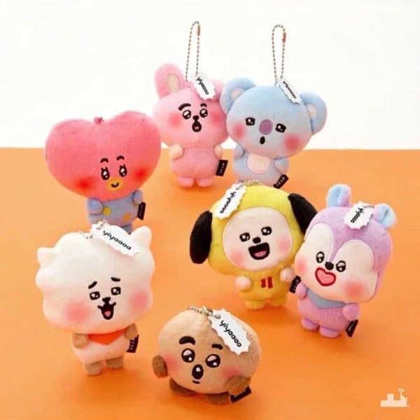 Newly released Korean bt21 plush hanging item - cute rabbit koala and squirrel dolls for a bag as a gift for a girl birthday L260518PZ18