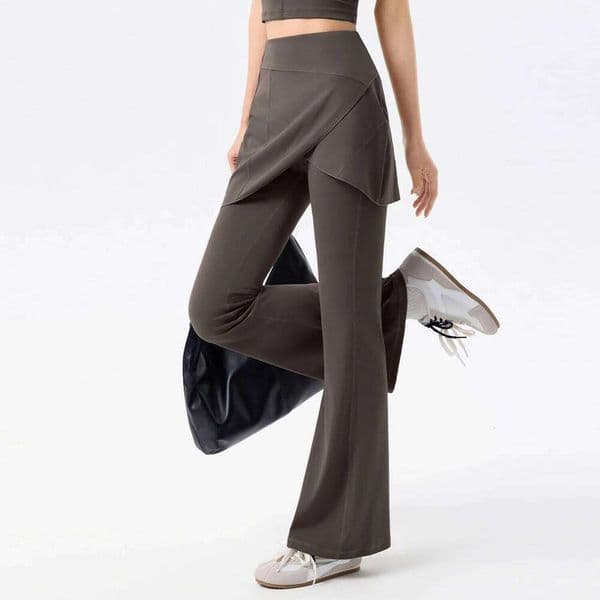 Yoga Leggings Bell-bottom Detachable Peach Butt Lifting Fitness High Waist Drooping Slightly Flaming Wide-leg Pants 26W0519