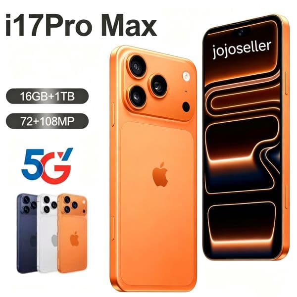 i17 Pro Max Original Unlocked phone i17 16+2TB cell phone smartphone 5G 16GB RAM 2TB Camera 48MP 108MP Face ID GPS Octa Core mobile phones Sealed gift Box UPS
