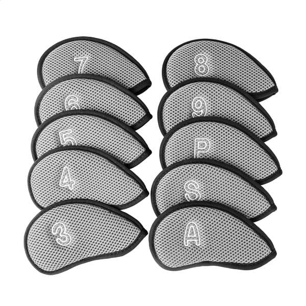 10 Pieces Set Golf Iron Head Covers Made breathable and moistureproof mesh fabric Universally fits various sizes of club 260518