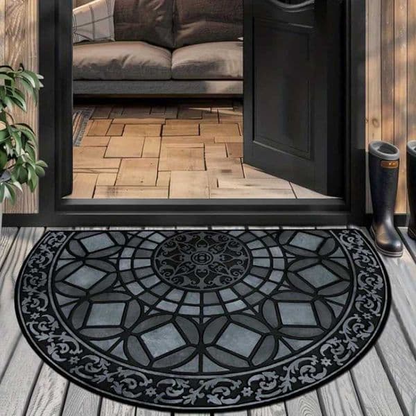 VIKAMA Luxury Anti slip Half circle Welcome Mat Indoor Bedroom Balcony Entrance Door Decoration Carpet Home DecorationJ260519