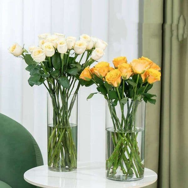 New Acrylic Clear Cylinder Flower Vase Tall Large Plastic Vases for Wedding Centerpieces Hydroponic Decor Candle Holder 26W0519