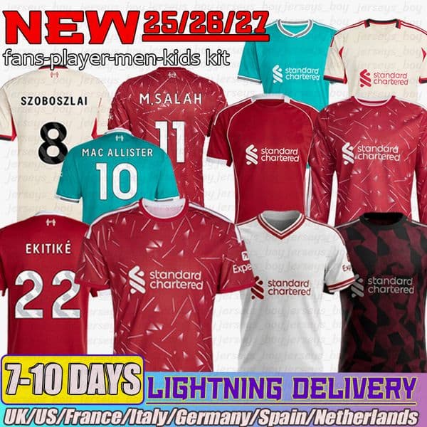 liverpool jerseys 26 27 WIRTZ Kerkez ISAK #9 Bradley MAC ALLISTER soccer jersey Salah SZOBOSZLAI GAKPO DARWIN FRIMPONG football Mens Kids Kits
