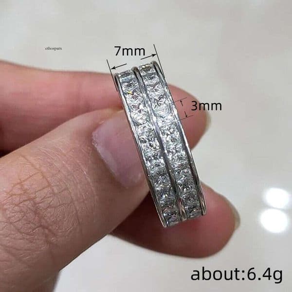 starry sky niche design couple's ring Moissanite ring women trendy minimalist style for the index finger