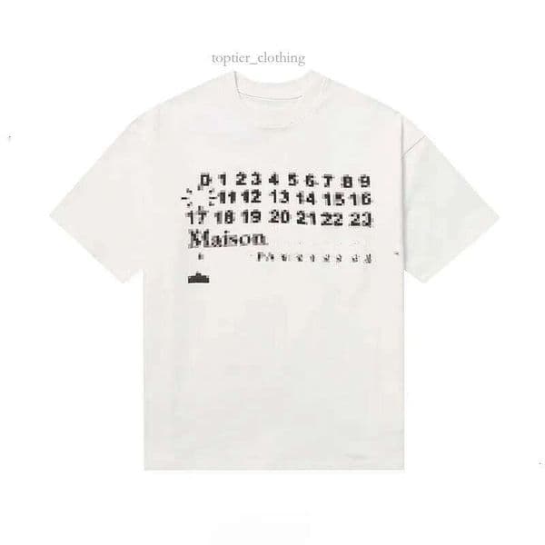 2025 Mens Mm6 Fashion T Shirt Designers Men Clothing Black White Tees Short Sleeve Womens Casual Hip Hop Streetwear Maisonss Margeilass Tshirts 3d6