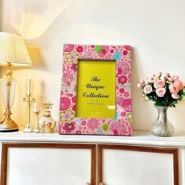 European Style New Resin Transfer Photo Frame Ornament for Bedroom Living Room Study Cute Flower Pastoral Home Decor L260519OIBA