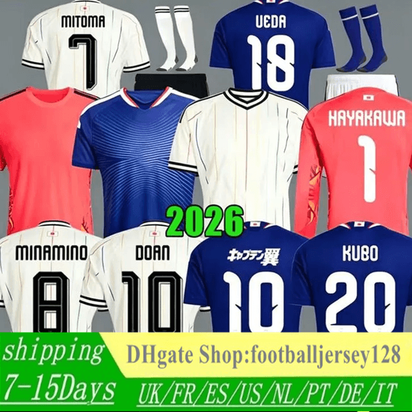 2026 world cup Japan Soccer Jersey 26 27 national team TSUBASA MINAMINO NAGATOMO KAMADA ENDO MITOMA Shirt TOMIYASU SANO KUBO Japanese football uniforms Goalkeeper