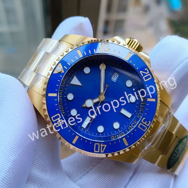 CLEAN Factory 44mm Watch Blue Dial Watches Men's Gold Stainless steel bracelet Automatic Cal.3235 Movement Watches Men 136668 Sapphire Crystal Mans CF Wristwatches