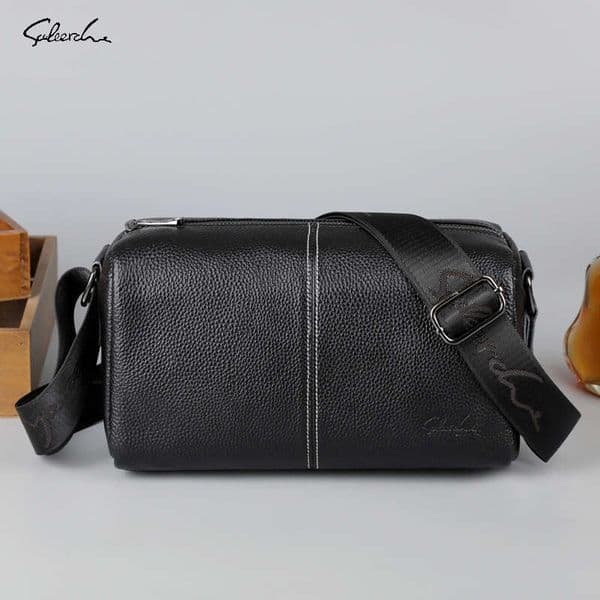 High End Simple And Elegant Men S Genuine Leather Single Shoulder Crossbody New Top Layer Cowhide Casual Pillow Bag High Quality Luxury Bag