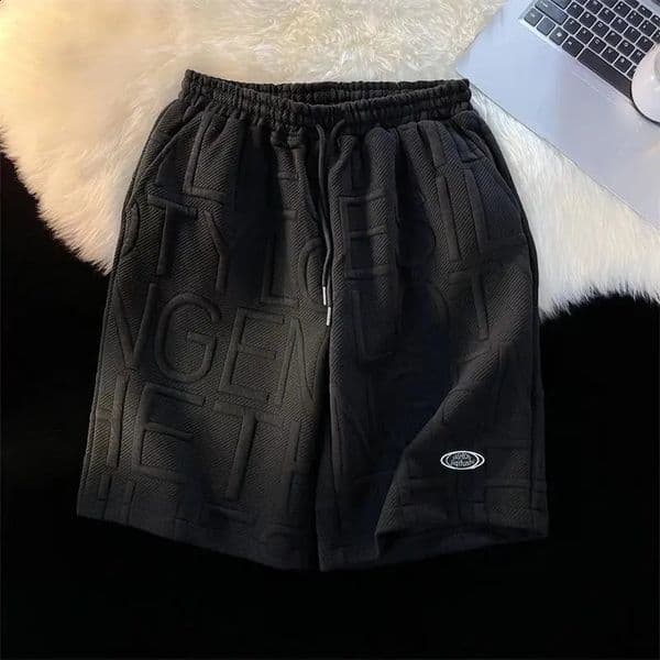 Shorts for Men Summer Running Casual Jogging Sport Short Pants Letter print Solid Color Drawstring Loose Dry Gym beach short man 260507