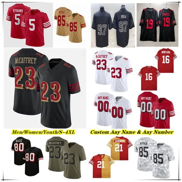 Mike Evans Brock Purdy Christian McCaffrey 49ersS Football Jersey Ricky Pearsall George Kittle Nick Bosa Fred Warner Brandon Aiyuk Kyle Juszczyk Stribling Lenoir