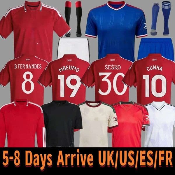 26 27 ManUnited SESKO Soccer Jerseys CUNHA MBEUMO B FERNANDES GARNACHO HOJLUND MARTINEZ CASEMIRO AMAD ManchesterLY United football shirt men kidsSoccer Jerseys