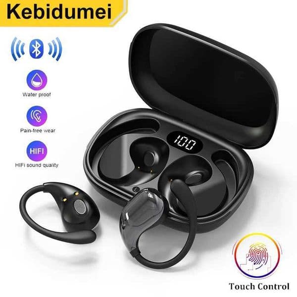 Bluetooth 54 OWS Wireless Earphones HiFi Stereo Waterproof Headsets Ear Hook Hands-free Mic Noise Cancelling Earbuds Headsets Z260519