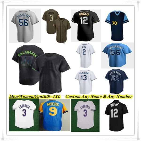 Cedric Mullins Tampa BayS Baseball Rays Jersey Yandy Diaz Chandler Simpson Junior Caminero Jonathan Aranda Ben Williamson Nick Martinez Steven Matz Taylor Walls 4X