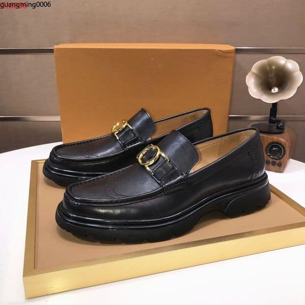 Top Mens Loafers Designers Dress Shoes Genuine Leather Men Fashion Business Office Work Formal L Brand Party Weddings Flat Shoe Big Size 38-45 vcx0001