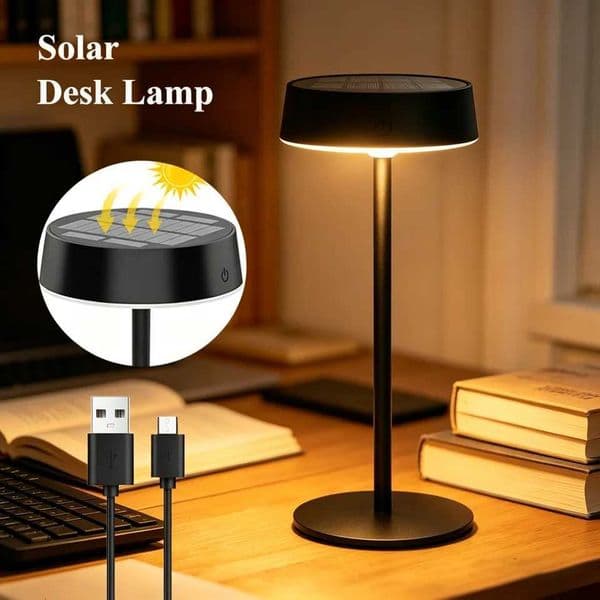 New Desk Lamp Solar Light Table Lamp For Bedroom Camping Two Charging Way 3 Color Temperature Waterproof Night Lights For Home M260519